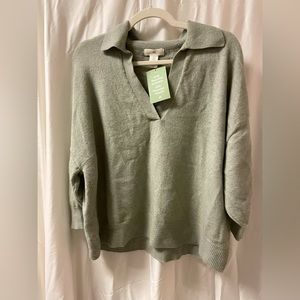 H&M grey collar sweater. New with Tags.